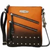 Leather Source Accessory Bags & Purses Harley-Davidson® Women's Ombré Vertical Crossbody | Orange-Into-Black | Adjustable Strap - OL1448L-ORGBLK