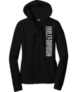 Superstition Harley-Davidson Harley-Davidson® Women's Large Underline Zip Hoodie, Black