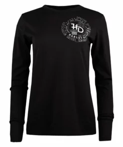 Superstition Harley-Davidson Dealership T-Shirts Harley-Davidson® Women's Circle Shoulder Long Sleeve Shirt, Black