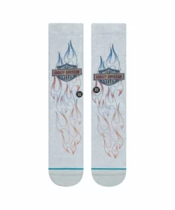 Footwear Harley-Davidson® Stance Harley Blaze Gray Crew Height Riding Socks