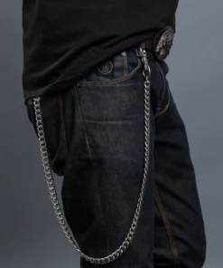 Hair Glove® Men's 35" Single Row Stainless Steel Wallet Chain, 60005 Wallets & Chains