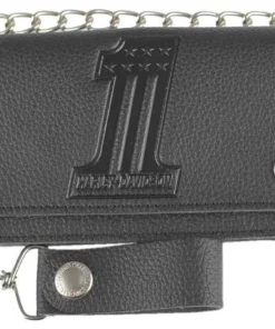 Leather Source Accessory Harley-Davidson® Men's Embossed #1 Tall Trucker Biker Wallet, Black XML3802-BLACK Wallets & Chains