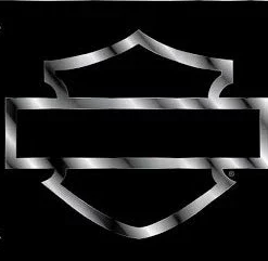 Chroma Harley-Davidson® Silhouette Bar & Shield Acrylic Black Front License Plate CG2017 Auto & Garage