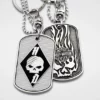 Symbol Arts Harley-Davidson® Flaming Skull Dog Tag Necklace/Keychain, 8004897 Jewelry & Watches