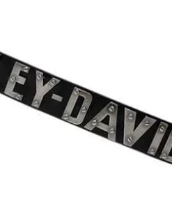 American Accessories Men's Belts & Buckles Harley-Davidson® Men's Metal H-D Font, Black Leather Belt, HDMBT10636