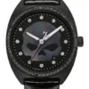 Bulova Jewelry Harley-Davidson® Women's Crystal Willie G Skull Logo Watch, Black Finish 78L125