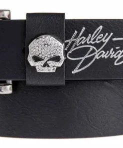 American Accessories Ladies' Belts & Buckles Harley-Davidson® Women's Rock Candy Embellish Willie G Skull Belt HDWBT11023