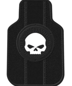 Plasticolor Harley-Davidson® Floor Mats Willie G Skull Universal-Fit Front Set Of 2 Mats 1476