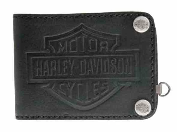 American Accessories Harley-Davidson® Men's Easy Money Embossed Bar & Shield Bi-Fold Wallet HDMWA10972-BLK Wallets & Chains 3 American Accessories Harley-Davidson® Men's Easy Money Embossed Bar & Shield Bi-Fold Wallet HDMWA10972-BLK Wallets & Chains