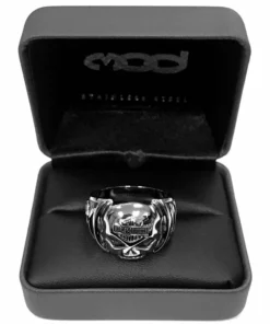 MOD Jewelry & Watches Harley-Davidson® Men's Skull Ring Stainless Steel HSR0004 7 MOD Jewelry & Watches Harley-Davidson® Men's Skull Ring Stainless Steel HSR0004