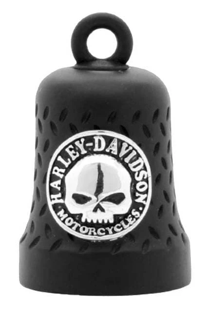 MOD Ride Bells Harley-Davidson® Willie G Skull Diamond Plated Ride Bell, Matte Black HRB079 3 MOD Ride Bells Harley-Davidson® Willie G Skull Diamond Plated Ride Bell, Matte Black HRB079