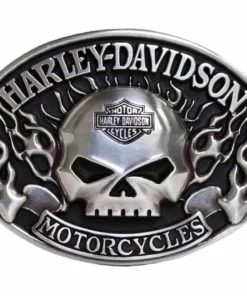 American Accessories Men's Belts & Buckles Harley-Davidson® Men's Belt Buckle Immunity Flame Willie G Skull