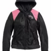 Jackets & Vests Harley-Davidson® Women's Pink Label 3-in-1 Mesh Riding Jacket - Black, 98136-20VW 2 Jackets & Vests Harley-Davidson® Women's Pink Label 3-in-1 Mesh Riding Jacket - Black, 98136-20VW