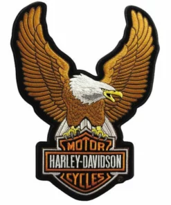 Symbol Arts Harley-Davidson® Up Wing Eagle Brown Patch, Small Decals & Patches