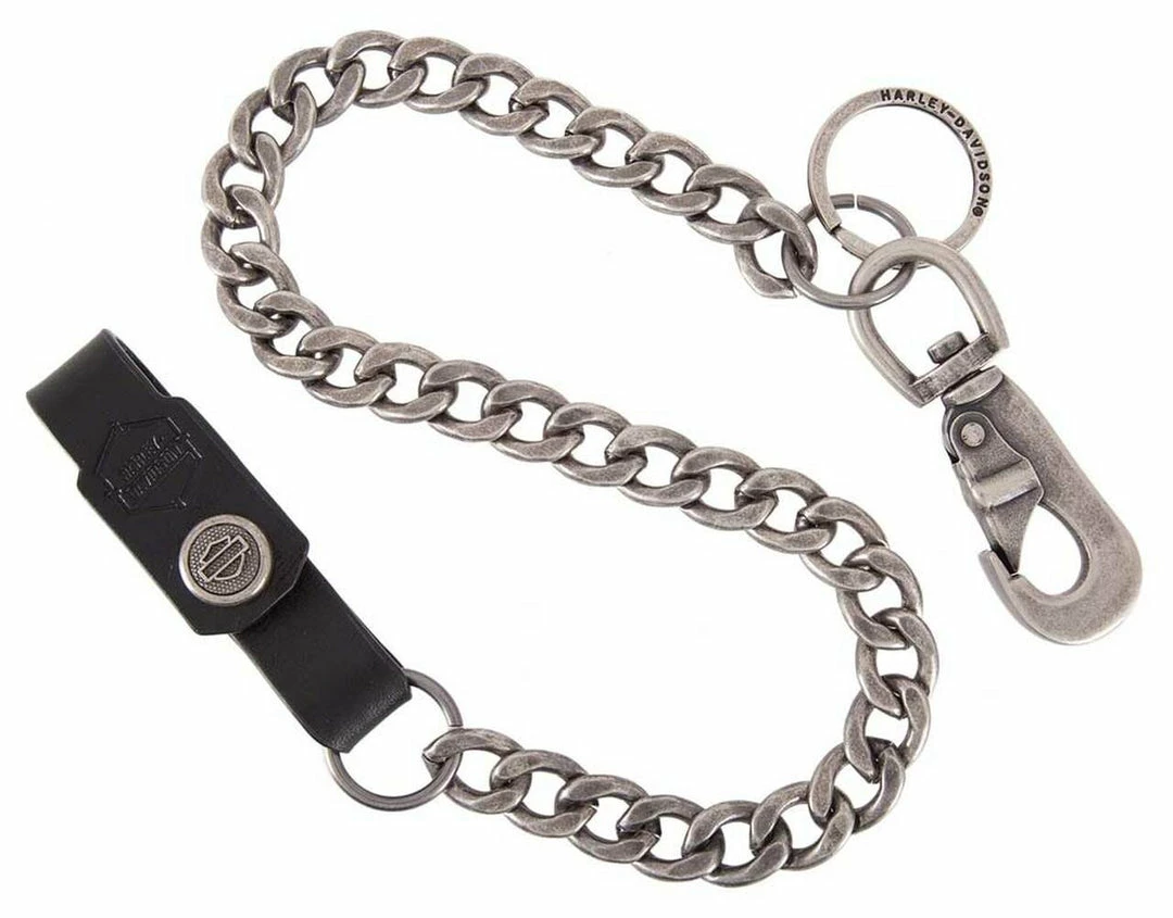 American Accessories Harley-Davidson® Men's Spare Parts 25 In Wallet Chain, Antique Nickel HDMWC11585 3 American Accessories Harley-Davidson® Men's Spare Parts 25 In Wallet Chain, Antique Nickel HDMWC11585