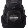 Leather Source Accessory Backpacks Harley-Davidson® Men's Grey & Black Bar & Shield Deluxe Backpack, BP1900S-GRYBLK