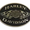 American Accessories Men's Belts & Buckles Harley-Davidson® Mens Belt Buckle Black Flame Brushed Chrome, HDMBU10070