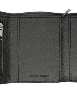 Leather Source Accessory Harley-Davidson® Men's Embossed #1 Logo Medium Trucker Wallet XML3814-BLACK