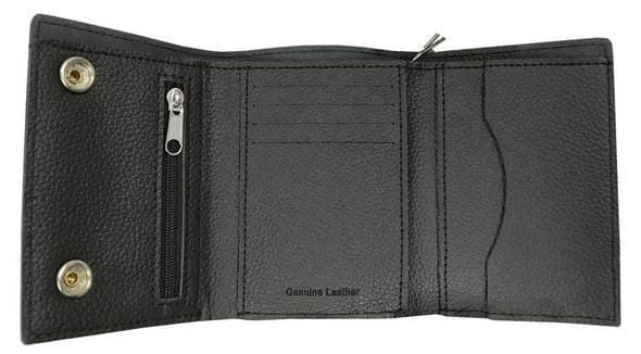 Leather Source Accessory Harley-Davidson® Men's Embossed #1 Logo Medium Trucker Wallet XML3814-BLACK 4 Leather Source Accessory Harley-Davidson® Men's Embossed #1 Logo Medium Trucker Wallet XML3814-BLACK