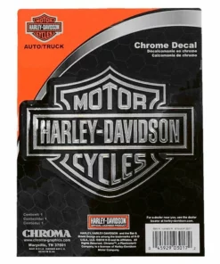 Chroma Harley-Davidson® Embossed Bar & Shield Logo Chrome Decal, CG3017 Decals & Patches