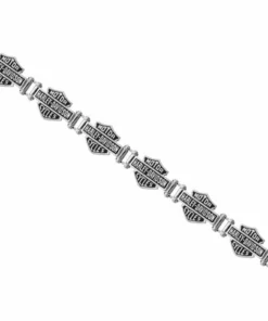 MOD Jewelry & Watches Harley-Davidson® Men's Bar & Shield Logo Stainless Steel Bracelet, HSB0012