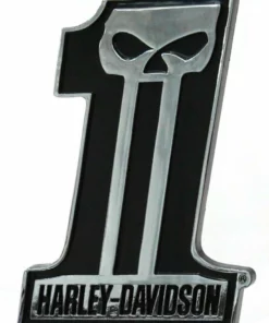 Chroma Harley-Davidson® #1 Skull Dark Custom Chrome Injection Molded Decal, CG41507 Decals & Patches