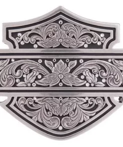 American Accessories Harley-Davidson® Women's Filigree B&S Belt Buckle, Antique Silver HDWBU11374