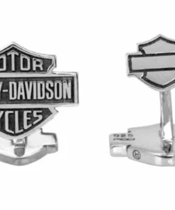 MOD Jewelry & Watches Harley-Davidson® Men's Sterling Silver Bar & Shield Cufflinks, HDZ0041