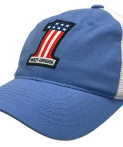 Superstition Harley-Davidson Harley-Davidson® Men's #1 RWB Logo Snapback Colorblocked Mesh Trucker Hat