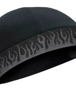 TAW Gear That's A Wrap Unisex Flame Up Performance CoolMax Cool Skull Cap - Black Headwraps & Bandanas