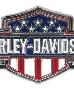 Symbol Arts Gifts & Collectibles Harley-Davidson® American Flag Trademark Bar & Shield Pin, 8009472