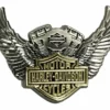 Symbol Arts Harley-Davidson® Bar & Shield Winged Motor Pin, Antique Finish