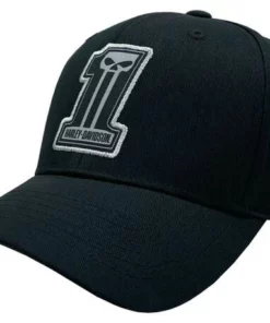 Superstition Harley-Davidson Harley-Davidson® Dark Custom Curved Bill Stretch Fit Baseball Cap - Black Hats