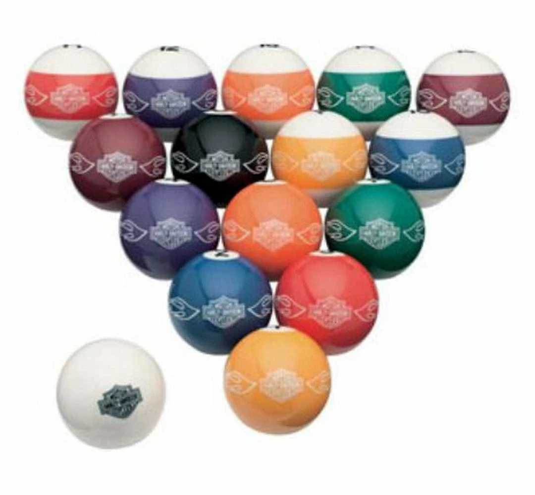 Dart World Harley-Davidson® Classic Bar & Shield Flames Billiard Ball Set HDL-10167 3 Dart World Harley-Davidson® Classic Bar & Shield Flames Billiard Ball Set HDL-10167