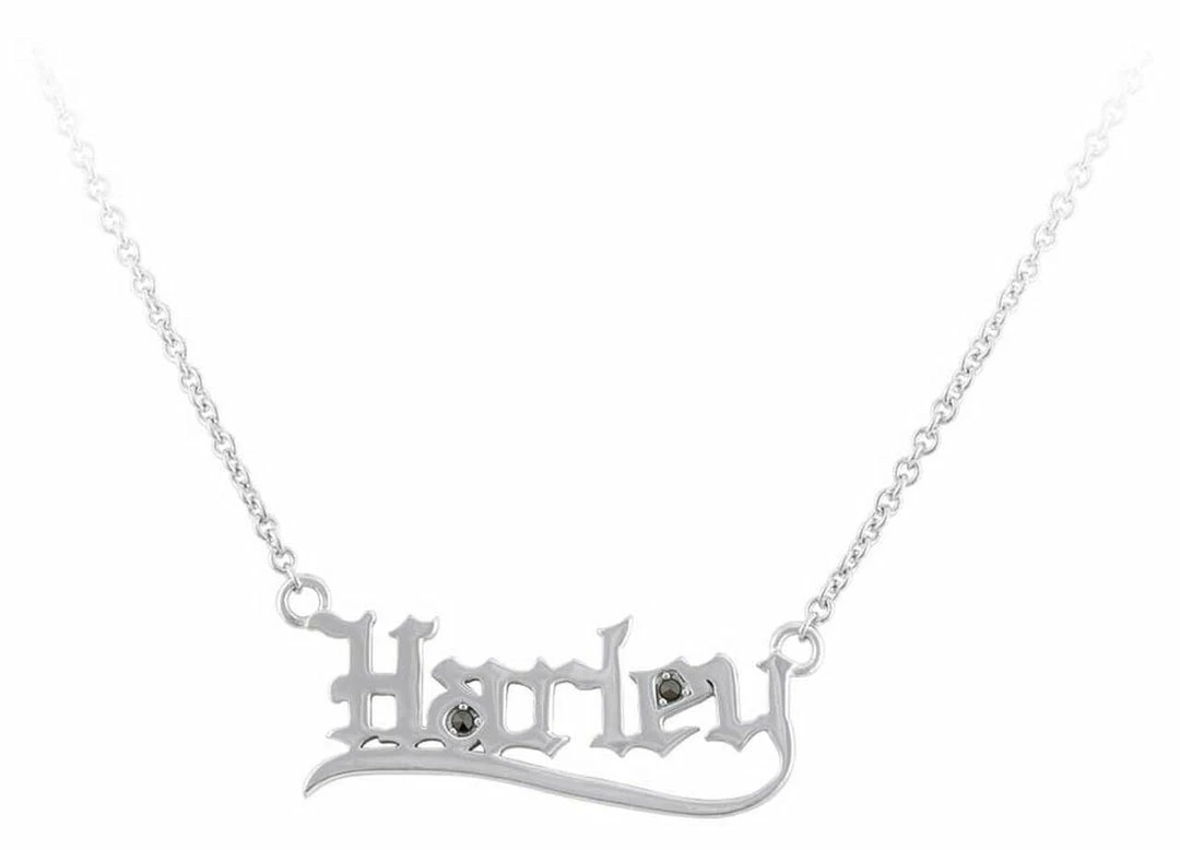 MOD Jewelry Harley-Davidson® Women's Old English Harley Necklace - Sterling Silver, HDN0459 3 MOD Jewelry Harley-Davidson® Women's Old English Harley Necklace - Sterling Silver, HDN0459