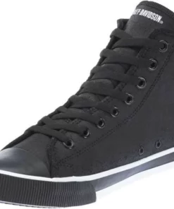 Wolverine Footwear Harley-Davidson® Men's Baxter Black/White 4.5" Leather Hi-Cut Sneakers D93341