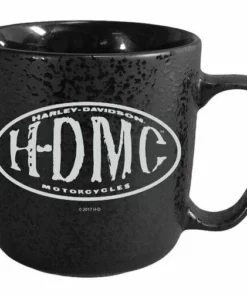 Evergreen Home Harley-Davidson® Myst H-DMC Textured Ceramic Coffee Cup, Black 15 Oz.