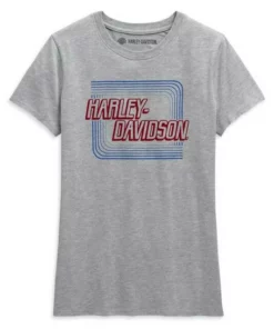 Superstition Harley-Davidson Harley-Davidson® Women's Retro Outline Short Sleeve Tee - Heather Gray 99106-20VW Short Sleeve Shirts