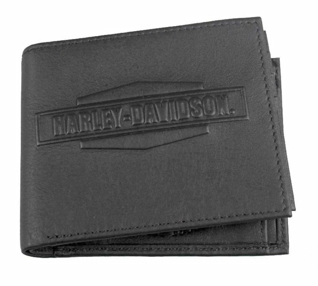 Leather Source Accessory Wallets & Chains Harley-Davidson® Mens Wallet, International Billfold Leather, Black IM7924L-Black 3 Leather Source Accessory Wallets & Chains Harley-Davidson® Mens Wallet, International Billfold Leather, Black IM7924L-Black
