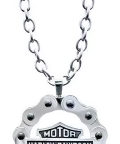 MOD Jewelry & Watches Harley-Davidson® Men's Bar & Shield Bike Chain Necklace, Stainless Steel, HSN0028