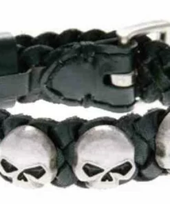 American Accessories Harley-Davidson® Men's Muerto Cuff, Repeated Antique Willie G Skul