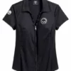 Harley-Davidson® Women's Willie G Skull Zip-Front Shirt. 99072-18VW Short Sleeve Shirts