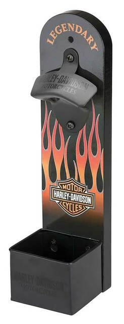 Ace Branded Harley-Davidson® Flames Wall Mount Bottle Opener, 12 Inch Height HDL-18584