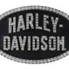 American Accessories Harley-Davidson® Women's Marquee Embellished Belt Buckle, Nickel Finish HDWBU10309 Ladies' Belts & Buckles