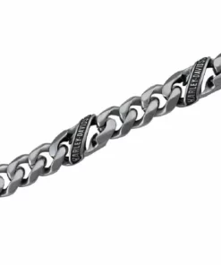 MOD Harley-Davidson® Men's Banner Curb Link H-D Script Bracelet – Stainless Steel HDB0241