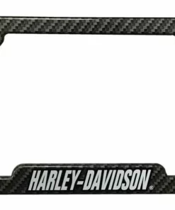 Chroma Harley-Davidson® Carbon Fiber Look H-D Metal License Plate Frame CG42575