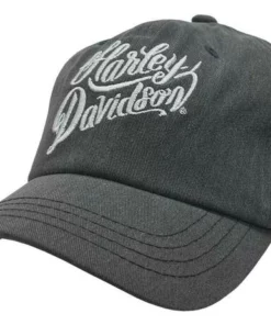 Superstition Harley-Davidson Harley-Davidson® Wistful Text Curved Bill Adjustable Baseball Cap - Gray Hats