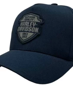 Superstition Harley-Davidson Harley-Davidson® Shield H-D Patch Curved Bill Snapback Baseball Cap - Navy Hats