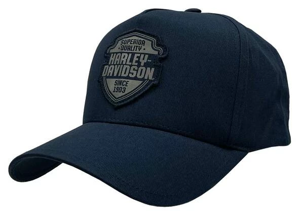 Superstition Harley-Davidson Harley-Davidson® Shield H-D Patch Curved Bill Snapback Baseball Cap - Navy Hats 3 Superstition Harley-Davidson Harley-Davidson® Shield H-D Patch Curved Bill Snapback Baseball Cap - Navy Hats