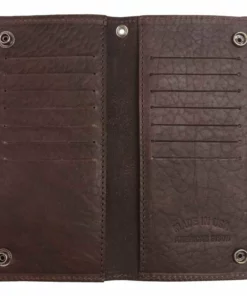 Leather Source Accessory Harley-Davidson® Men's American Bison Bar & Shield Biker Bi-Fold Tall Wallet, Black Or Brown 9 Leather Source Accessory Harley-Davidson® Men's American Bison Bar & Shield Biker Bi-Fold Tall Wallet, Black Or Brown